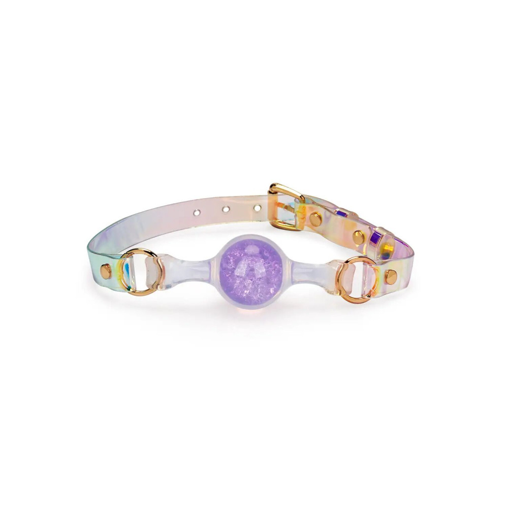 Повязки на глаза, кляпы, зажимы - Кляп Liebe Seele Crystal Ball Gag - Purple (Small Ball)