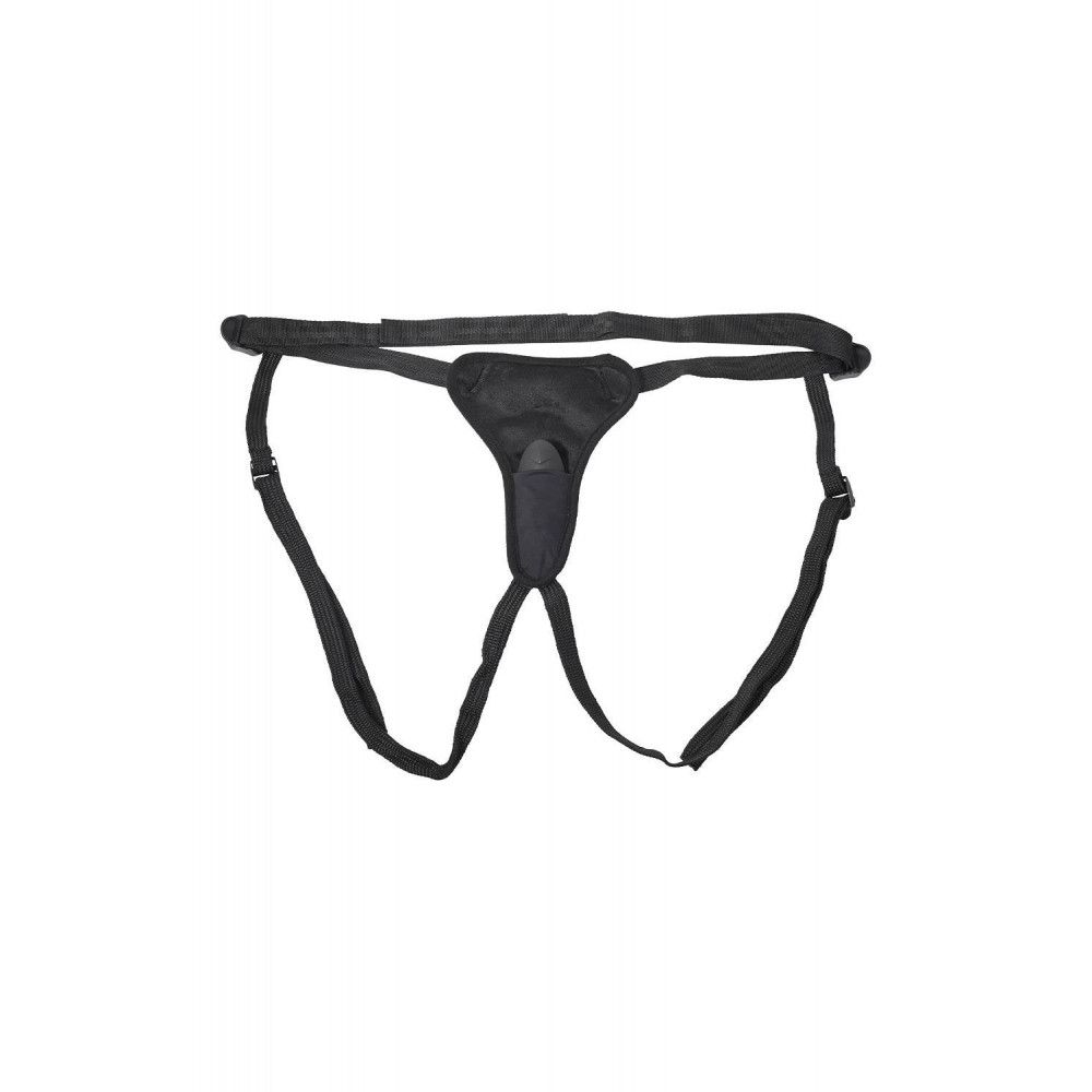 Страпони - Трусики для страпону Sportsheets з вібратором чорні 7