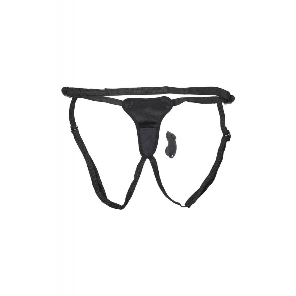 Страпони - Трусики для страпону Sportsheets з вібратором чорні 6