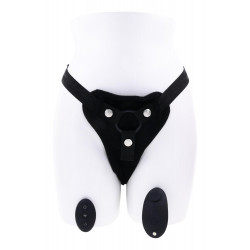 Трусики для страпону Sportsheets з вібратором чорні