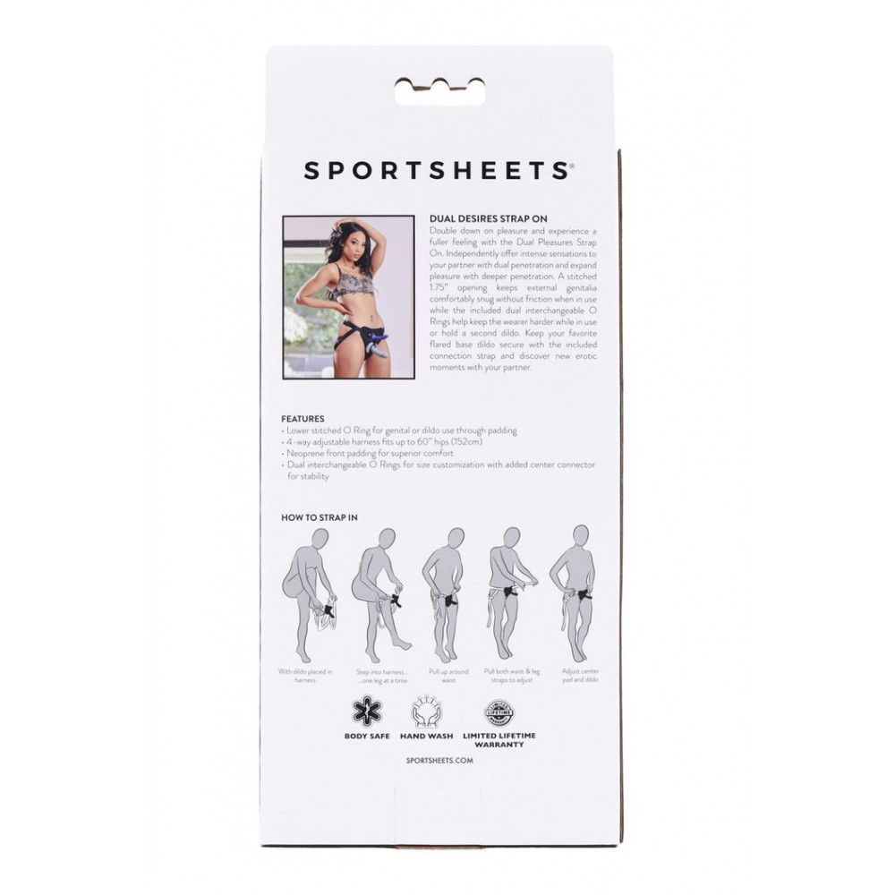- Трусики для страпонов Sportsheets Dual Desires с двойным проникновением 5