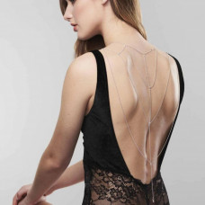 Ланцюжок для спини Bijoux Indiscrets Magnifique Back and Cleavage Chain -Silver, прикраса для тіла