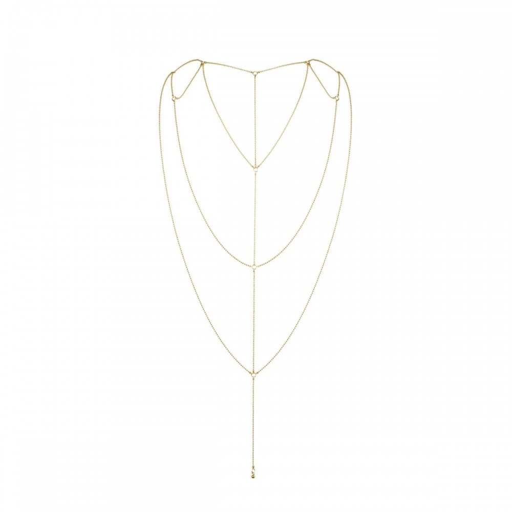 Різне - Ланцюжок для спини Bijoux Indiscrets Magnifique Back and Cleavage Chain -Silver, прикраса для тіла 2