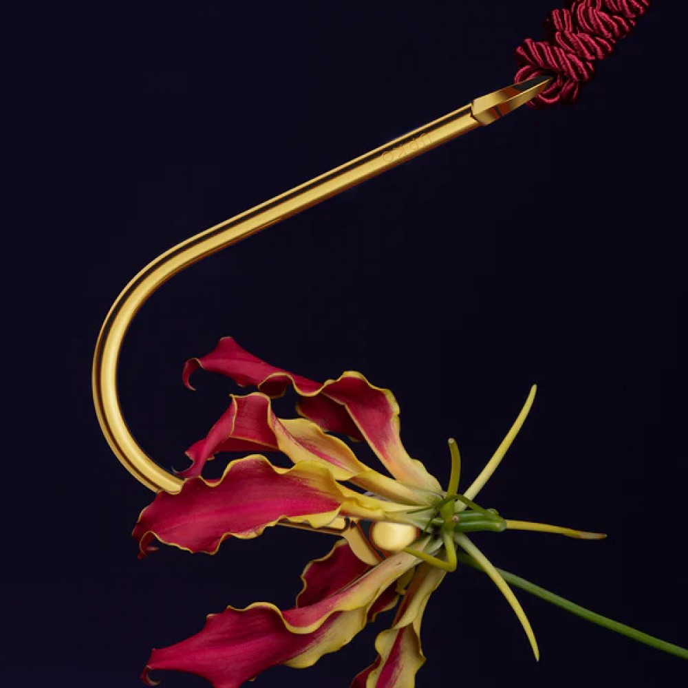 Разное - Вагинальный / анальный крюк UPKO Hook золотистый, с шариком на конце и кольцом для фиксации 3