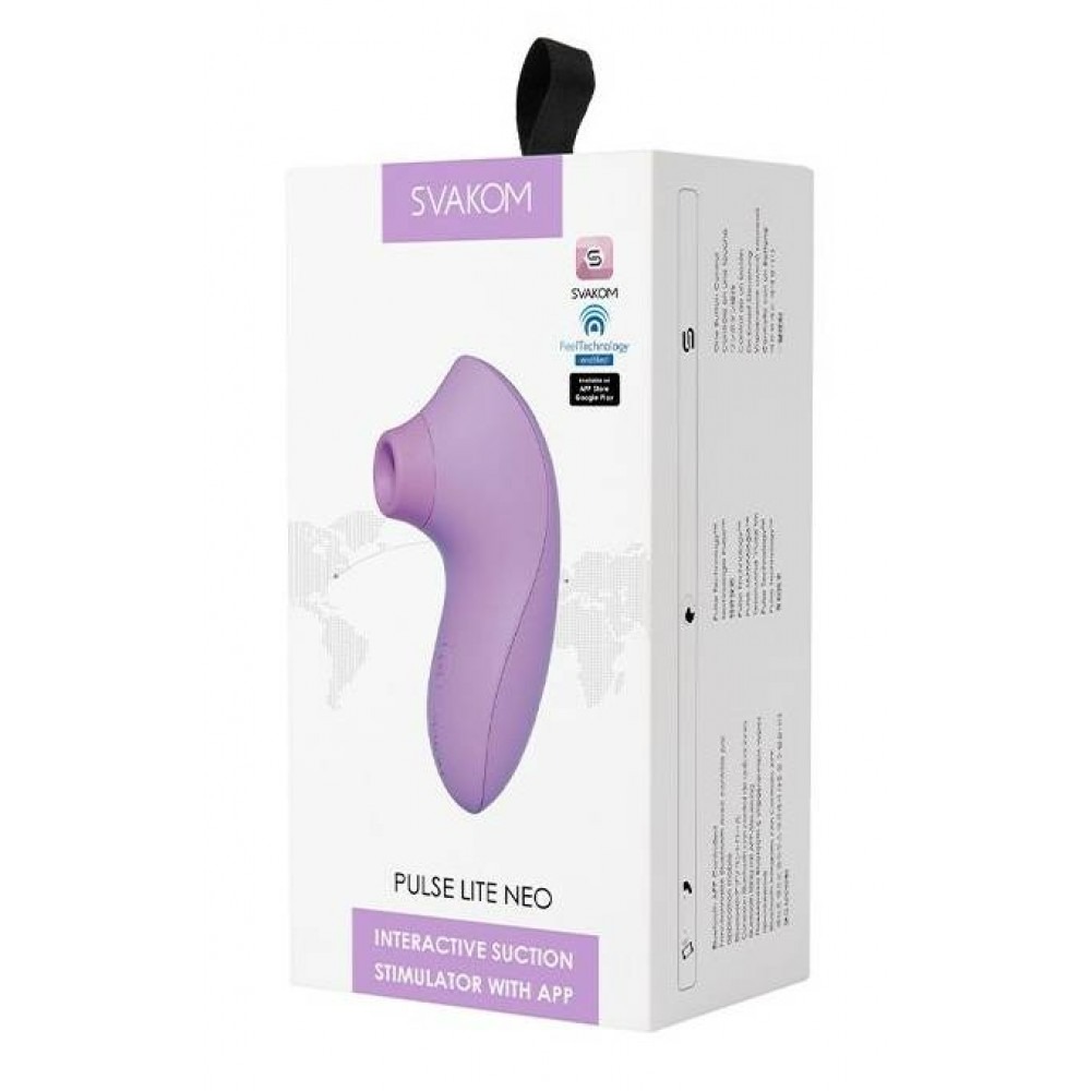 Секс игрушки - Вакуумный стимулятор клитора Pulse Lite Neo Svakom, силиконовый, фиолетовый 1