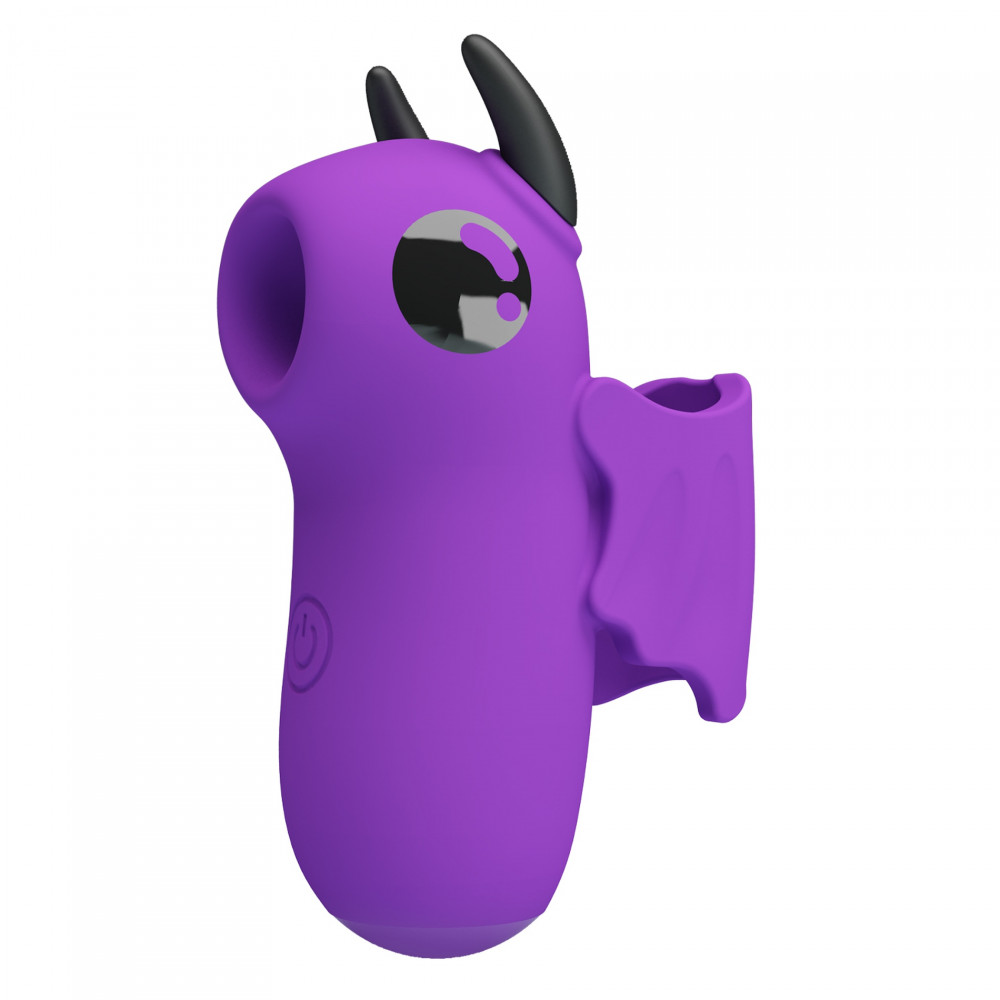 Вакуумный вибратор - Стимулятор для клитора Pretty Love Magic Devil с сосанием и электростимуляцией, фиолетовый, 6.9 см 2