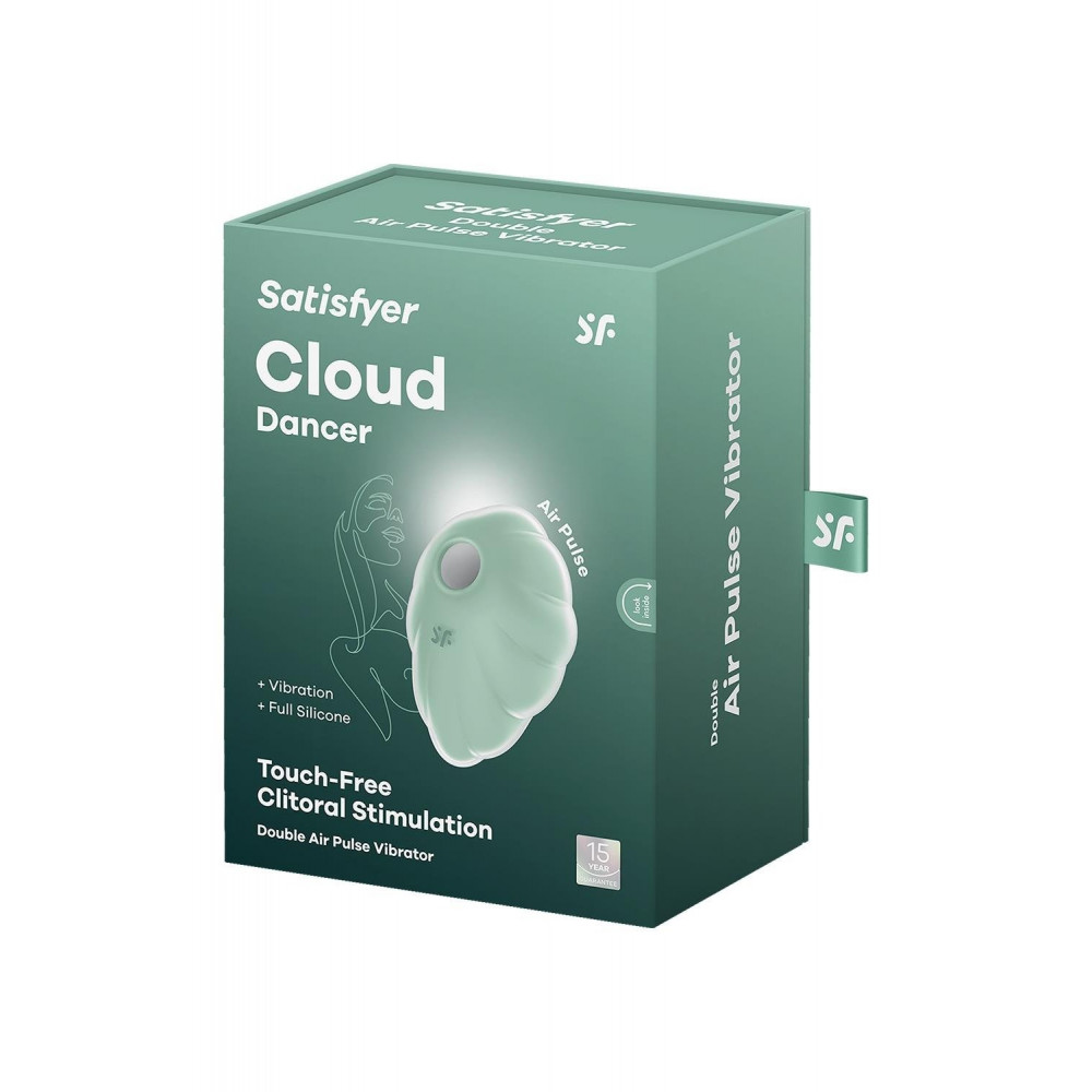 Разное - Вакуумный вибратор с дизайном в виде облака Satisfyer Cloud Dancer мятный 6