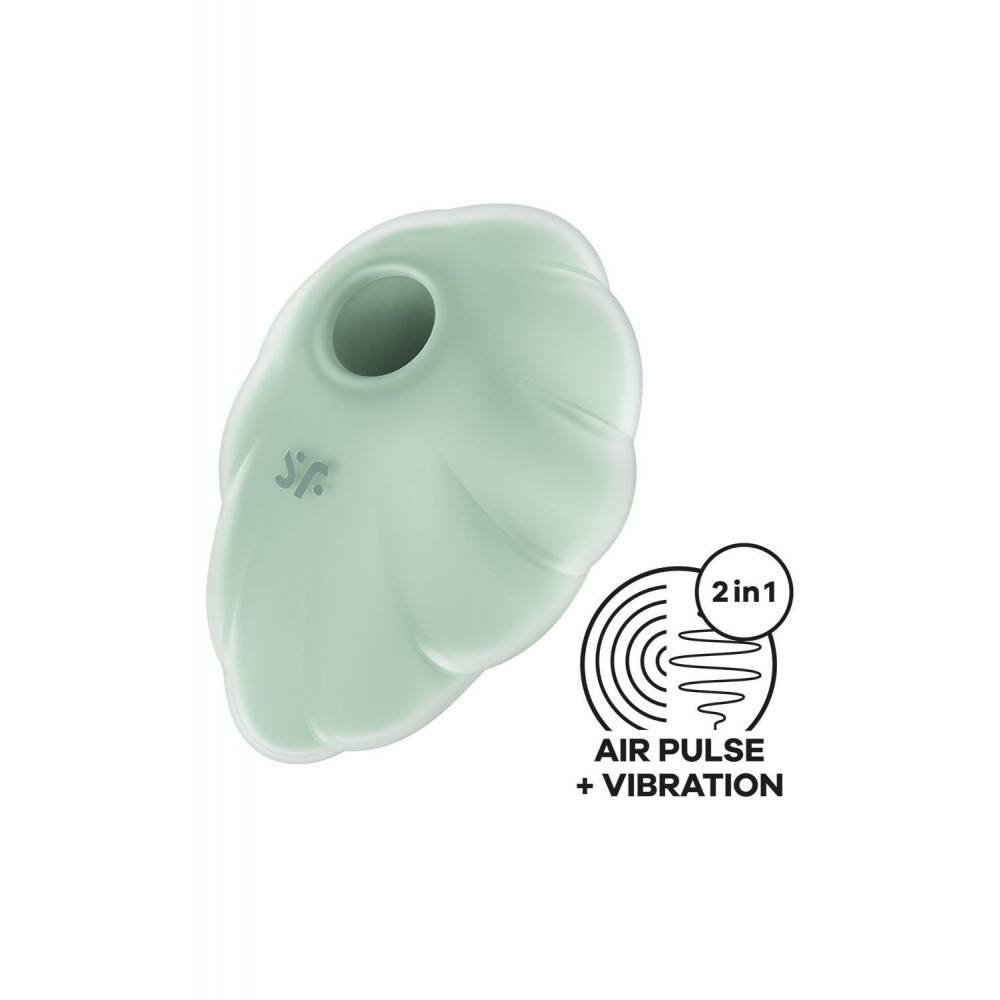Разное - Вакуумный вибратор с дизайном в виде облака Satisfyer Cloud Dancer мятный 5