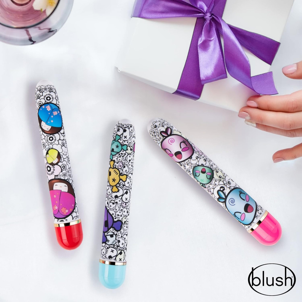  - Вібромасажер Дамський пальчик, з яскравим принтом Blush The Collection Play Flirty червоний 3