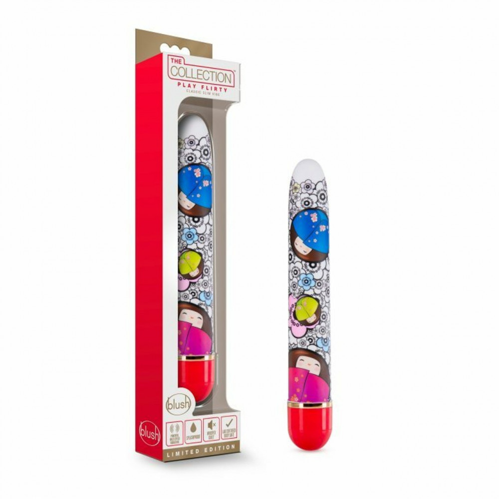  - Вібромасажер Дамський пальчик, з яскравим принтом Blush The Collection Play Flirty червоний