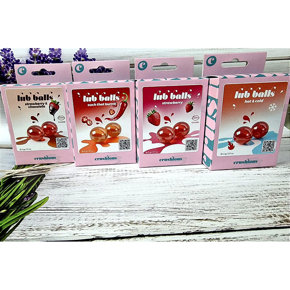 Для масажу - Бразильські вибухові кульки для масажу Crushious Lub Balls Ouch That Burns! розігрівають з перцем 5