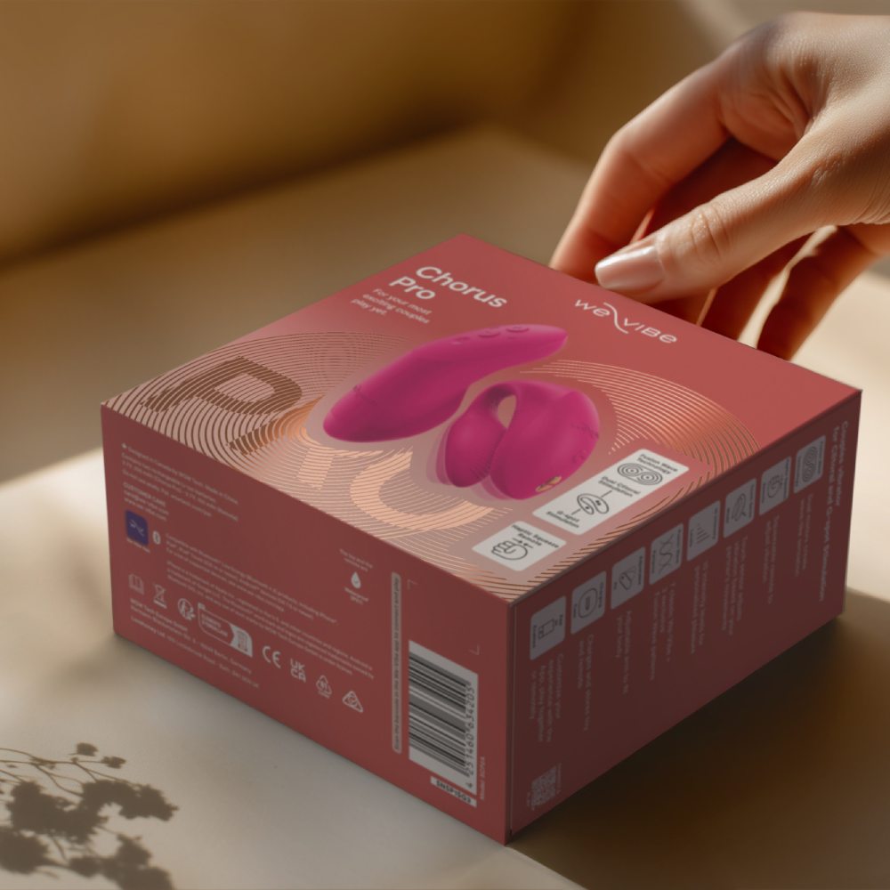 Игрушки для пар - Вибратор для пар We-Vibe Chorus Pro Electric Pink с пультом и приложением, розовый 19