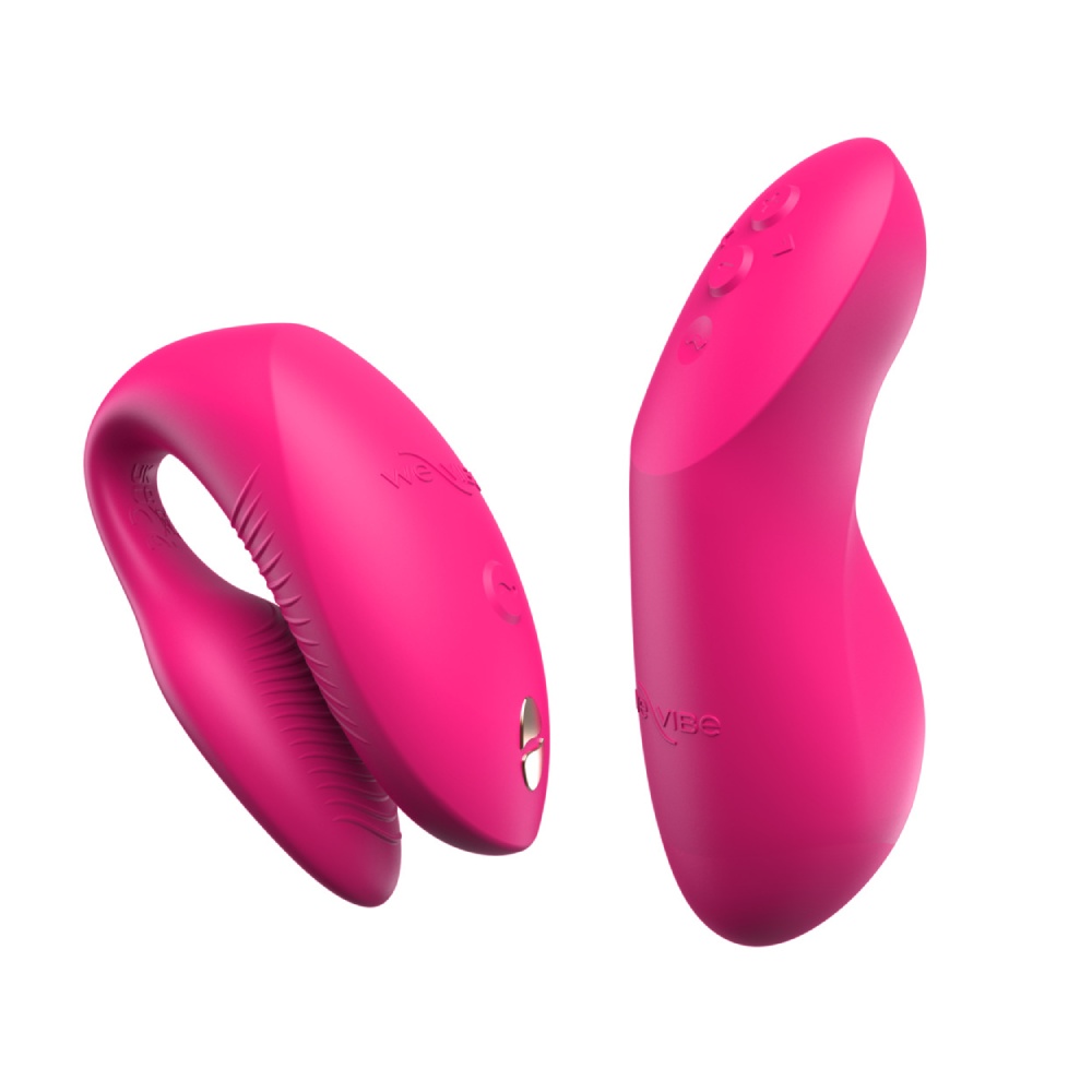Игрушки для пар - Вибратор для пар We-Vibe Chorus Pro Electric Pink с пультом и приложением, розовый 16