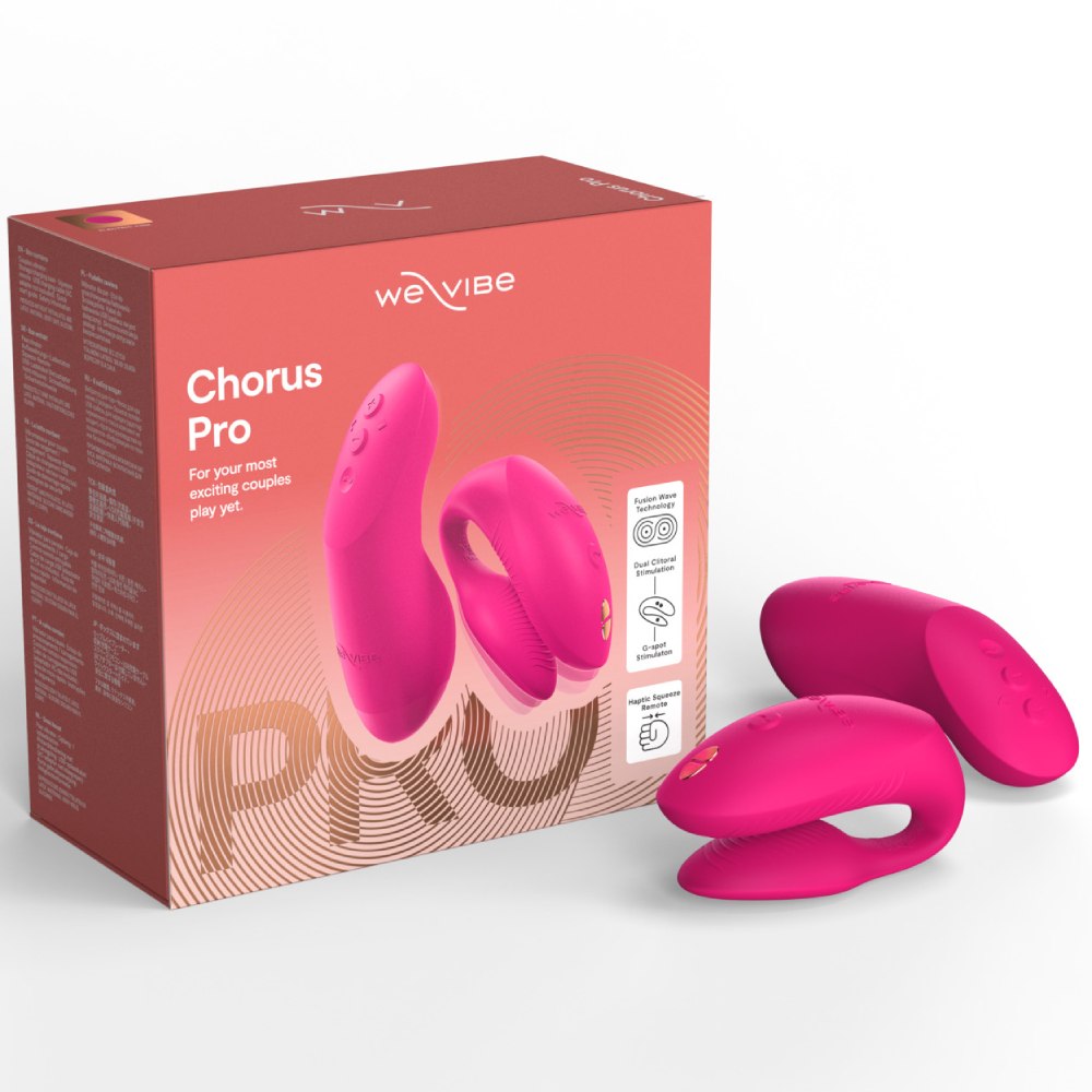Игрушки для пар - Вибратор для пар We-Vibe Chorus Pro Electric Pink с пультом и приложением, розовый 22