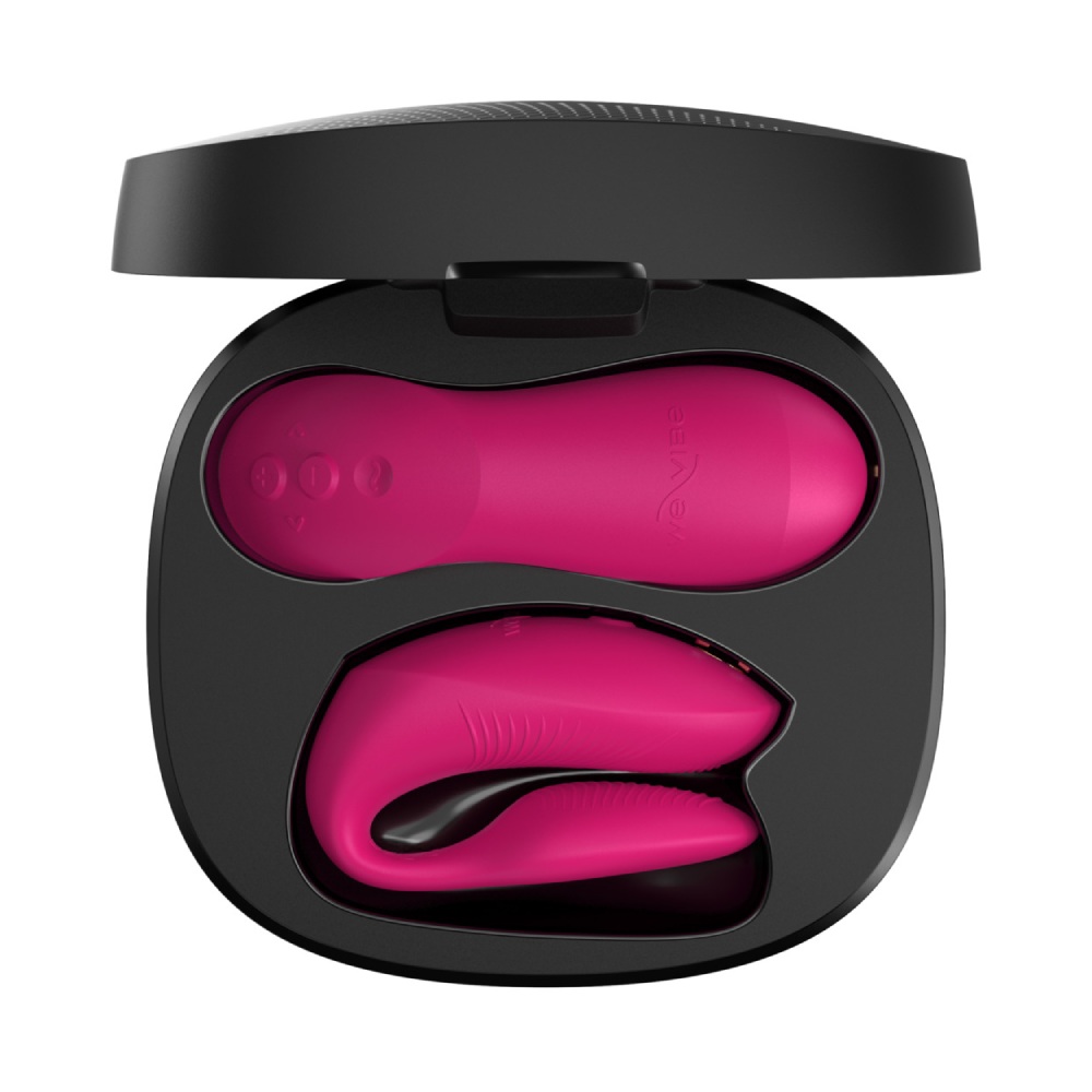 Игрушки для пар - Вибратор для пар We-Vibe Chorus Pro Electric Pink с пультом и приложением, розовый 9