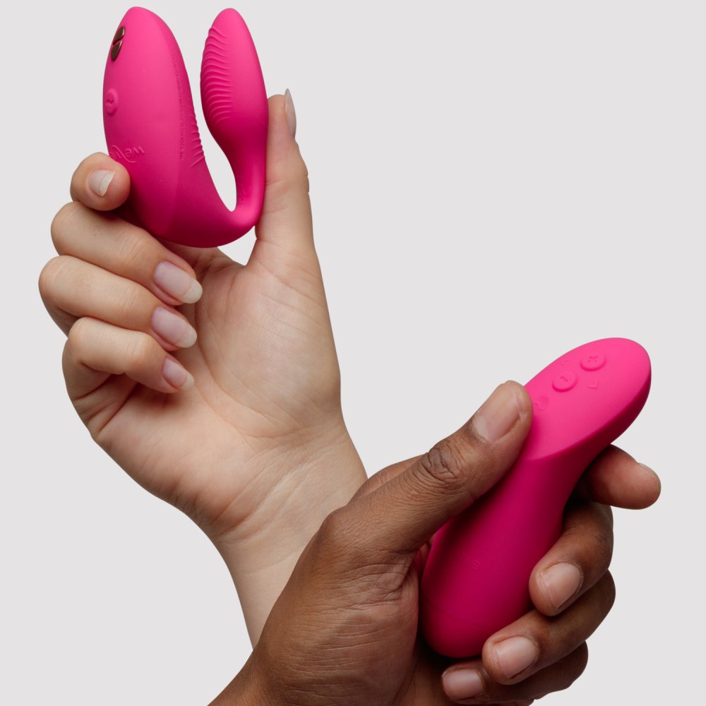 Игрушки для пар - Вибратор для пар We-Vibe Chorus Pro Electric Pink с пультом и приложением, розовый 4