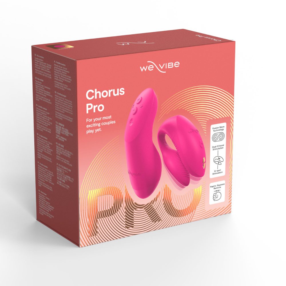 Игрушки для пар - Вибратор для пар We-Vibe Chorus Pro Electric Pink с пультом и приложением, розовый 24