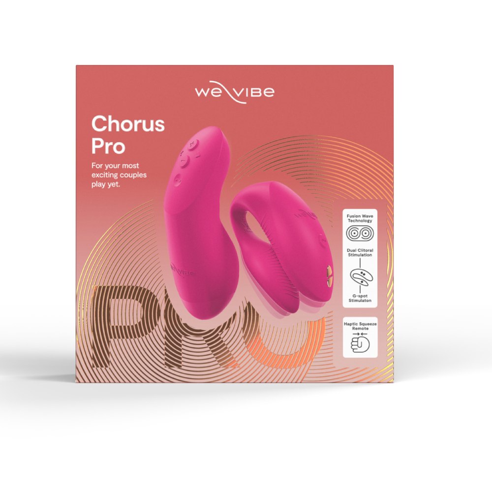Игрушки для пар - Вибратор для пар We-Vibe Chorus Pro Electric Pink с пультом и приложением, розовый 23