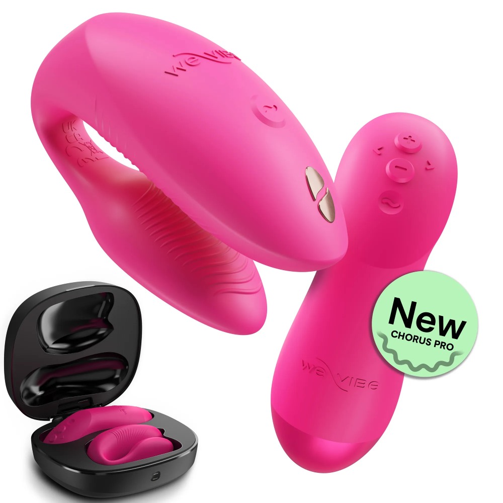 Игрушки для пар - Вибратор для пар We-Vibe Chorus Pro Electric Pink с пультом и приложением, розовый