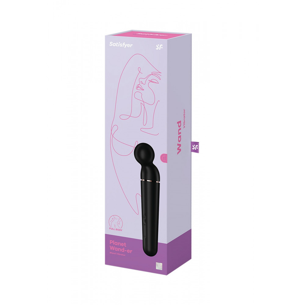 Разное - Вибратор-микрофон универсальный Satisfyer Planet Wand-er для стимуляции всего тела, черный 8