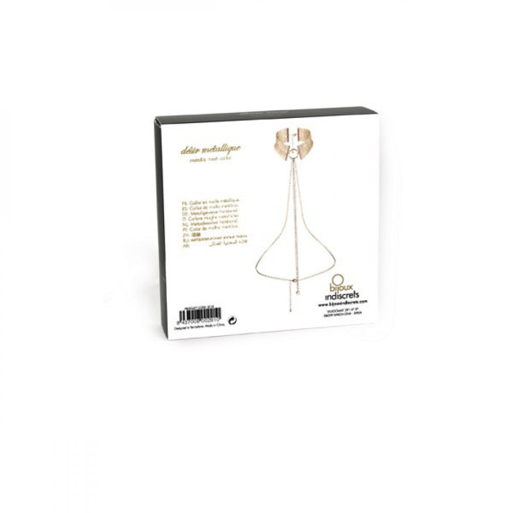 Интимные украшения - Чокер с цепочкой для тела DESIR METALLIQUE цвет: золотистый Bijoux Indiscrets (Испания) 1