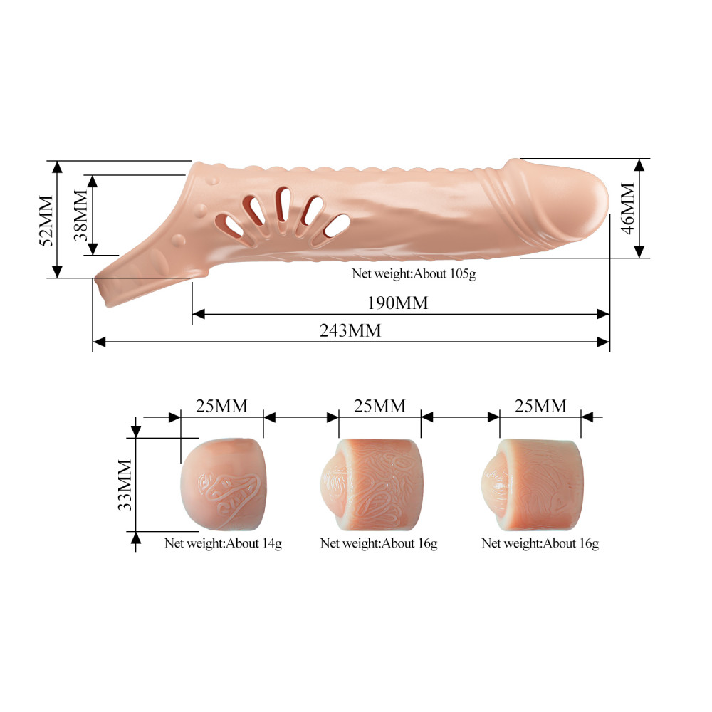 - Насадка презерватив Pretty Love - Rafael Penis Sleeve, BI-026270H 10