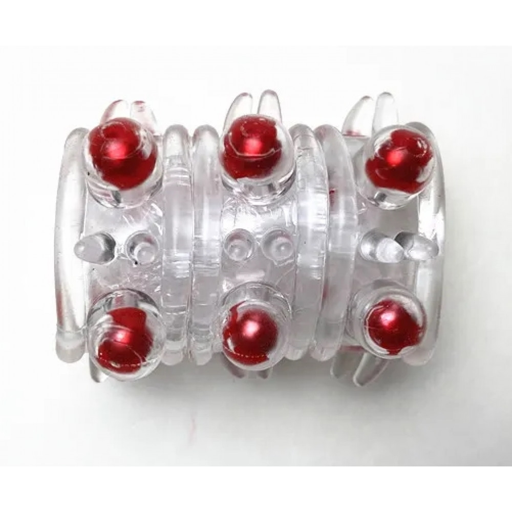 Разное - Насадка стимулирующая AR028-03 Red, ( 1 шт ) 1