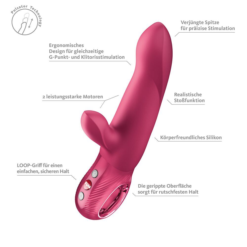 Секс іграшки - Пульсатор Fun Factory Bi Stronic Arc Raspberry (м'яте паковання!!!) 8