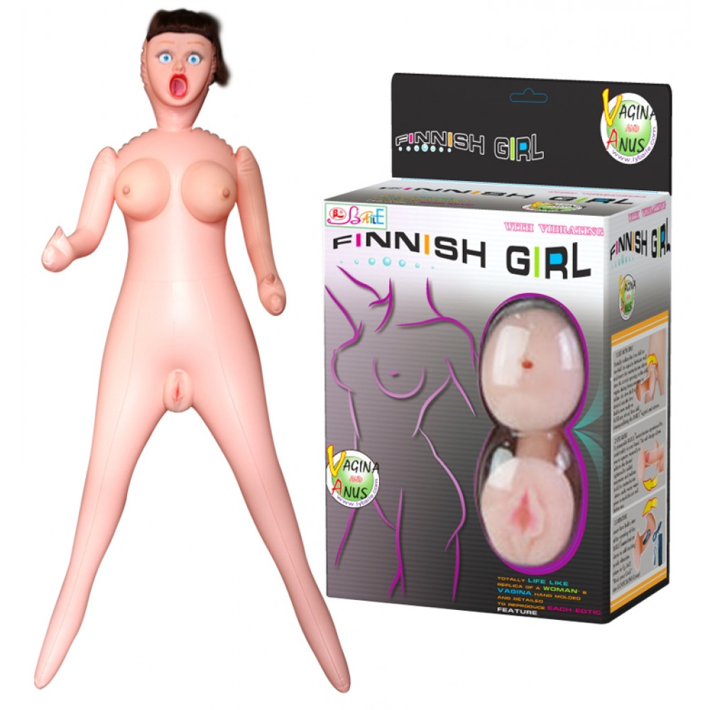 Секс Куклы - Надувная кукла Finish Girl с вставкой из киберкожи и вибростимуляцией. BM-015001