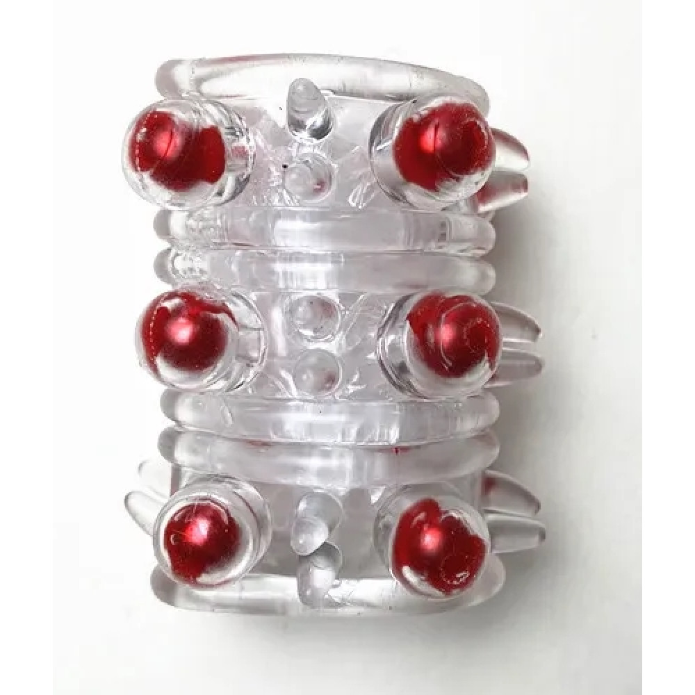 Разное - Насадка стимулирующая AR028-03 Red, ( 1 шт )