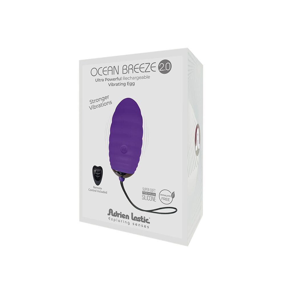 Виброяйцо - Виброяйцо Adrien Lastic Ocean Breeze Purple с пультом ДУ, 10 режимов работы 1