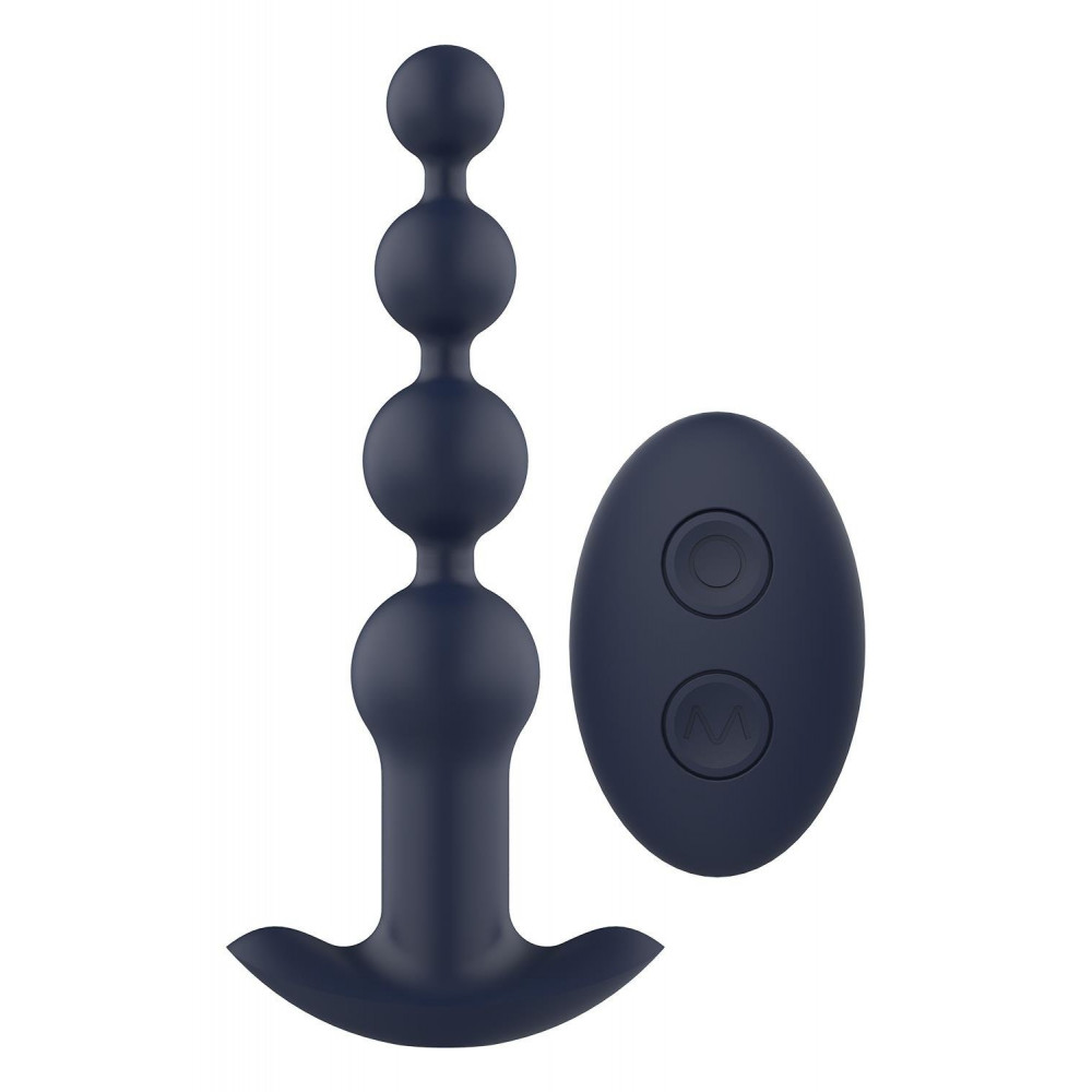 Разное - Анальная елочка с вибрацией Dream Тoys Startroopers Apollo на пульте управления, черная 1