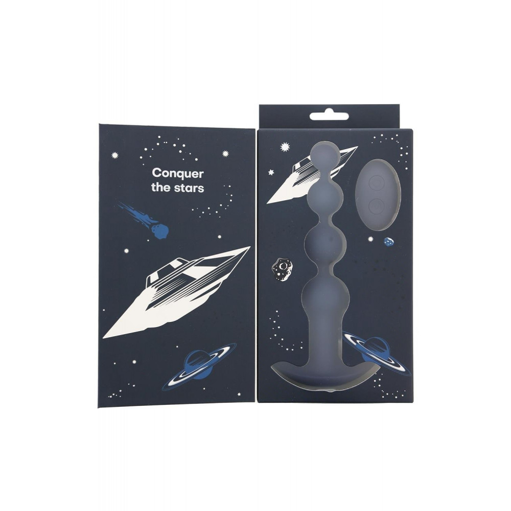 Разное - Анальная елочка с вибрацией Dream Тoys Startroopers Apollo на пульте управления, черная 11