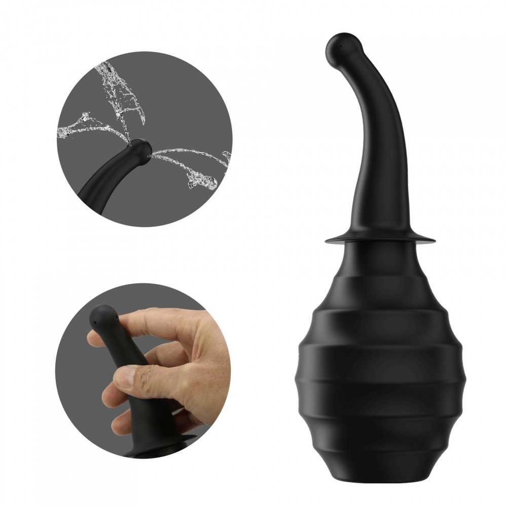 Анальные игрушки - Анальный душ с гибким носиком Pretty Love MR PLAY черный, 330 мл 1