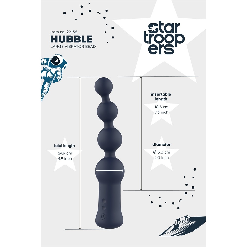 Анальные игрушки с вибрацией - Анальный вибратор Dream Toys Startroopers ёлка на 4 шарика, черный 10