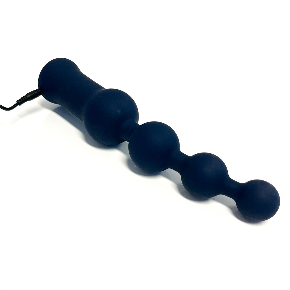 Анальные игрушки с вибрацией - Анальный вибратор Dream Toys Startroopers ёлка на 4 шарика, черный 11