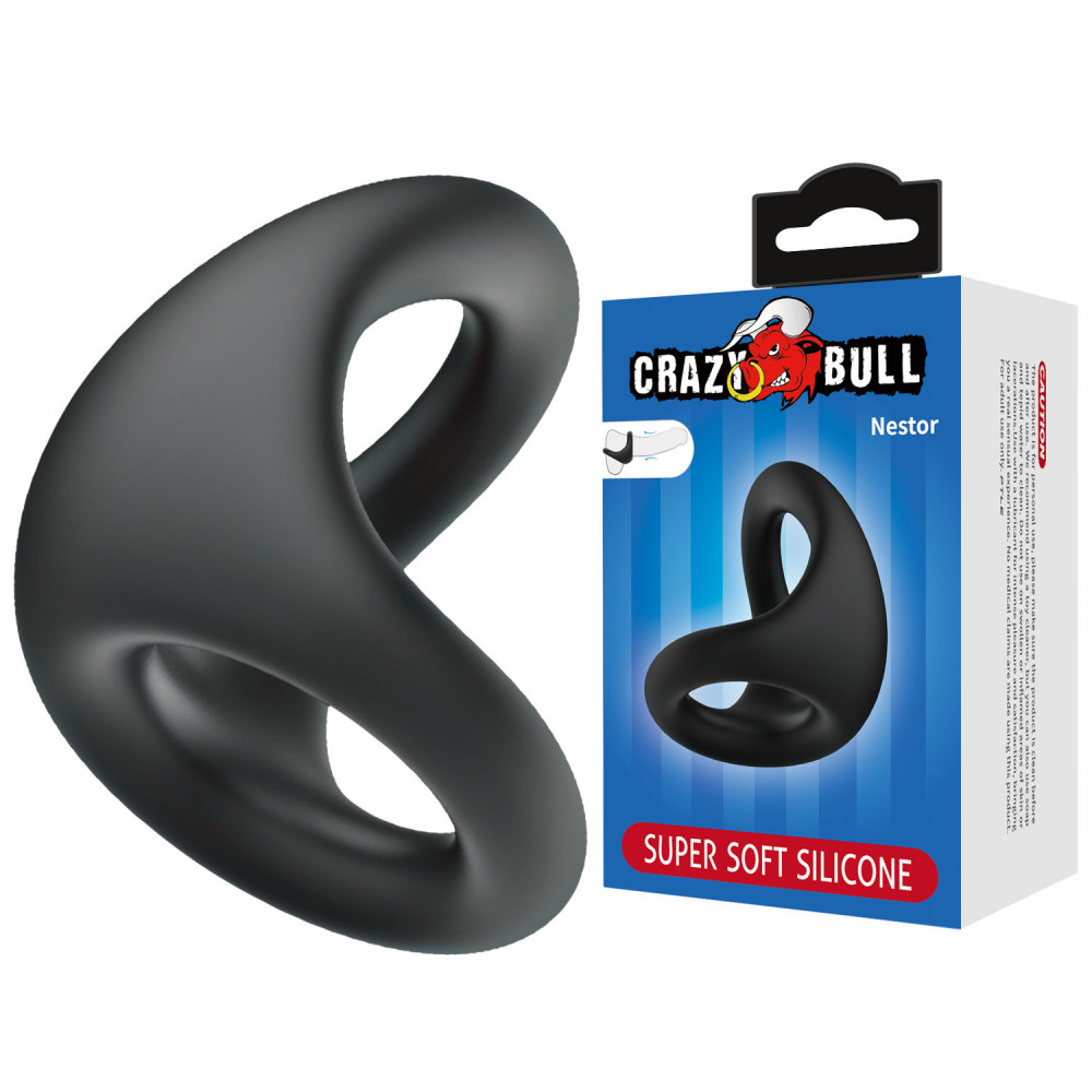  - Ерекційне кільце Crazy Bull - Nestor Silicone Cock Ring, BI-210237