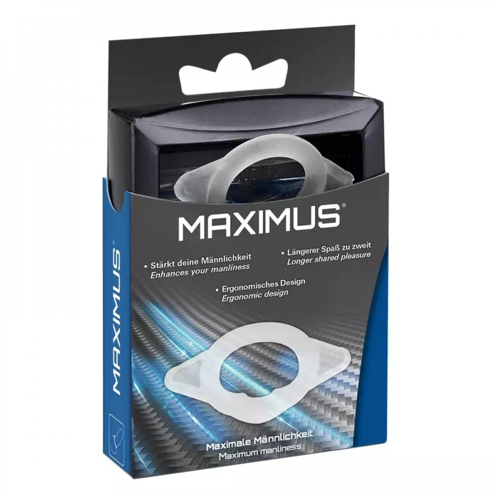 - Эрекционное кольцо Joydivision MAXIMUS S из эластичного силикона, прозрачное, 1,7 см 2