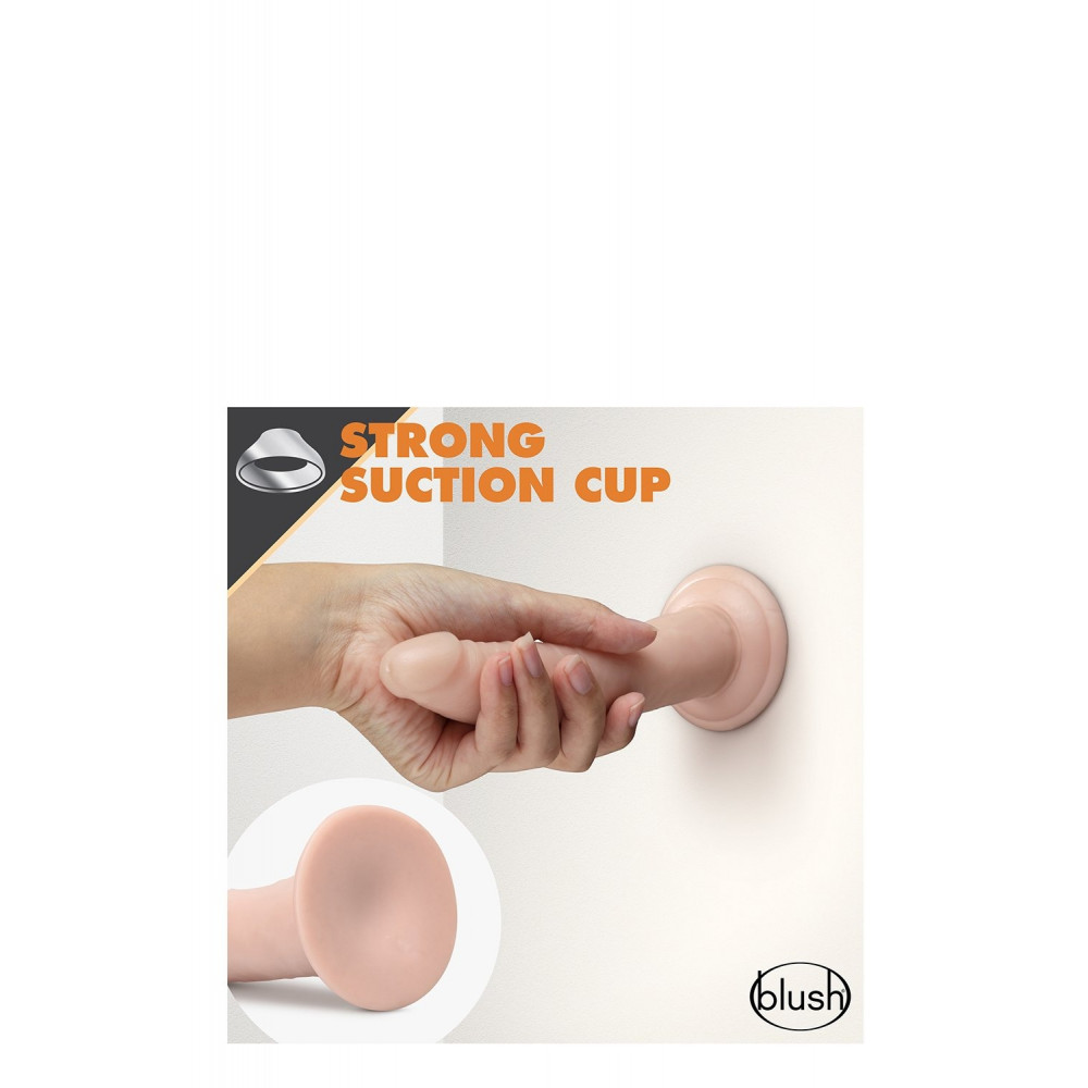 Разное - Фаллоимитато реалистичный Blush Dr. Skin самосмазывающийся, на присоске, бежевый 4