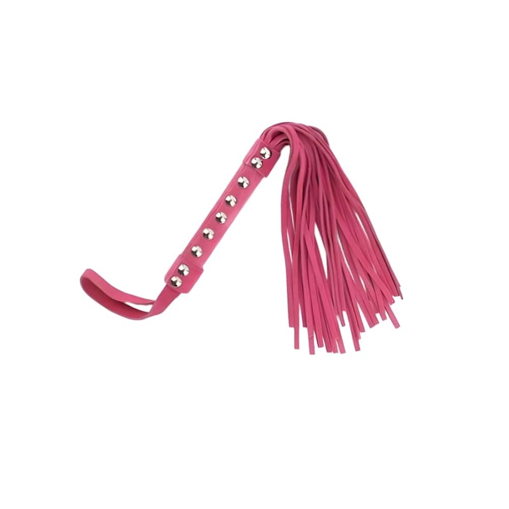 БДСМ игрушки - Флоггер DS Fetish Leather flogger pink suede leather