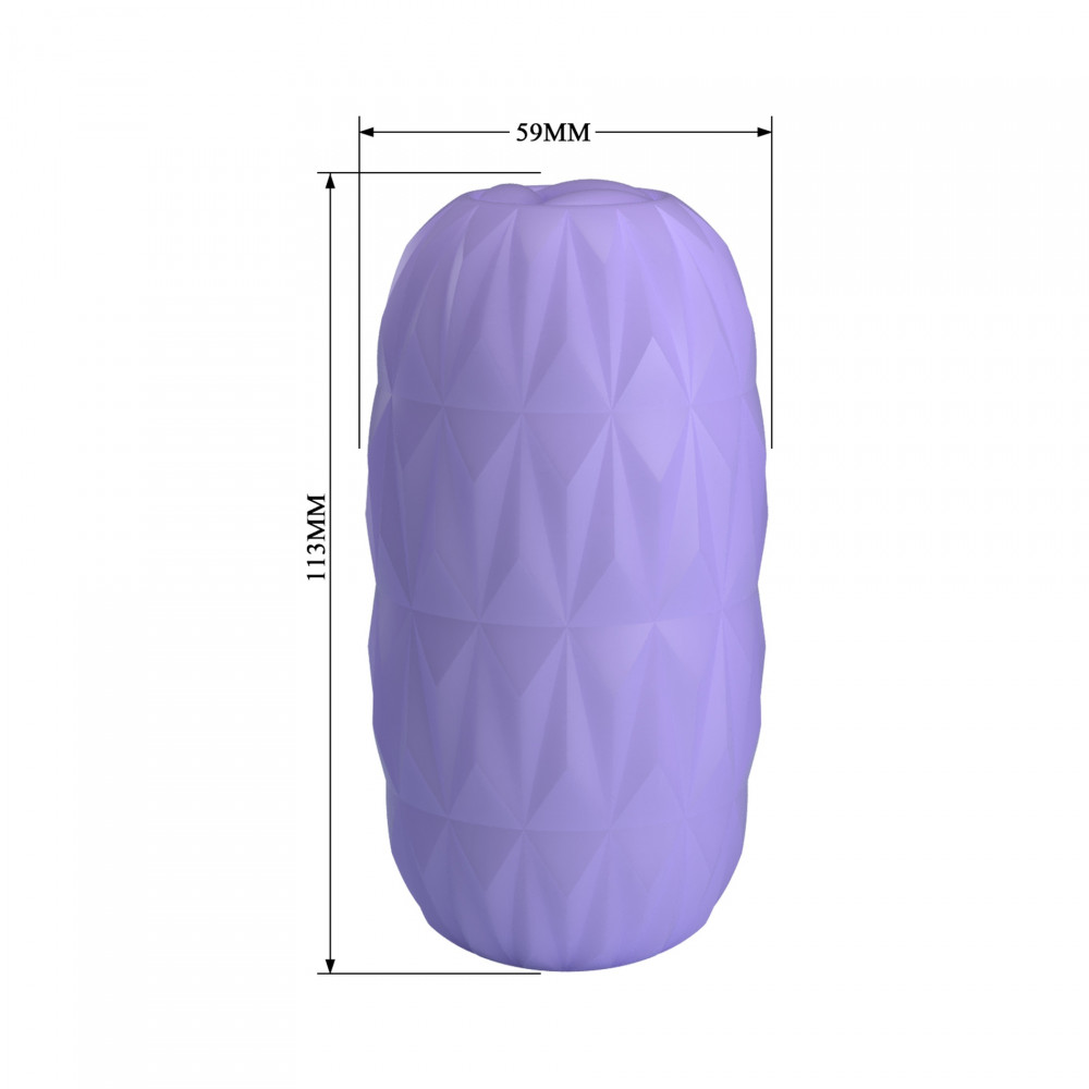 Мастурбаторы без вибрации - Мастурбатор-яйцо Pretty Love Alice, фиолетовый, 11.3 x 5.9 см 4