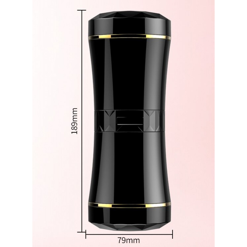  - Мастурбатор із двома входами FOX Masturbation Cup - Double Ends black, BS6300035 3