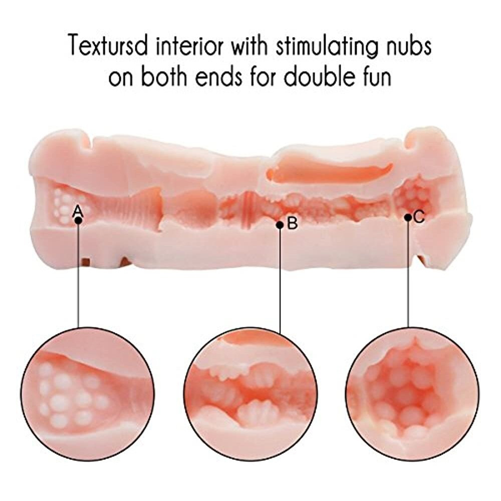  - Мастурбатор із двома входами FOX Masturbation Cup - Double Ends black, BS6300035 2