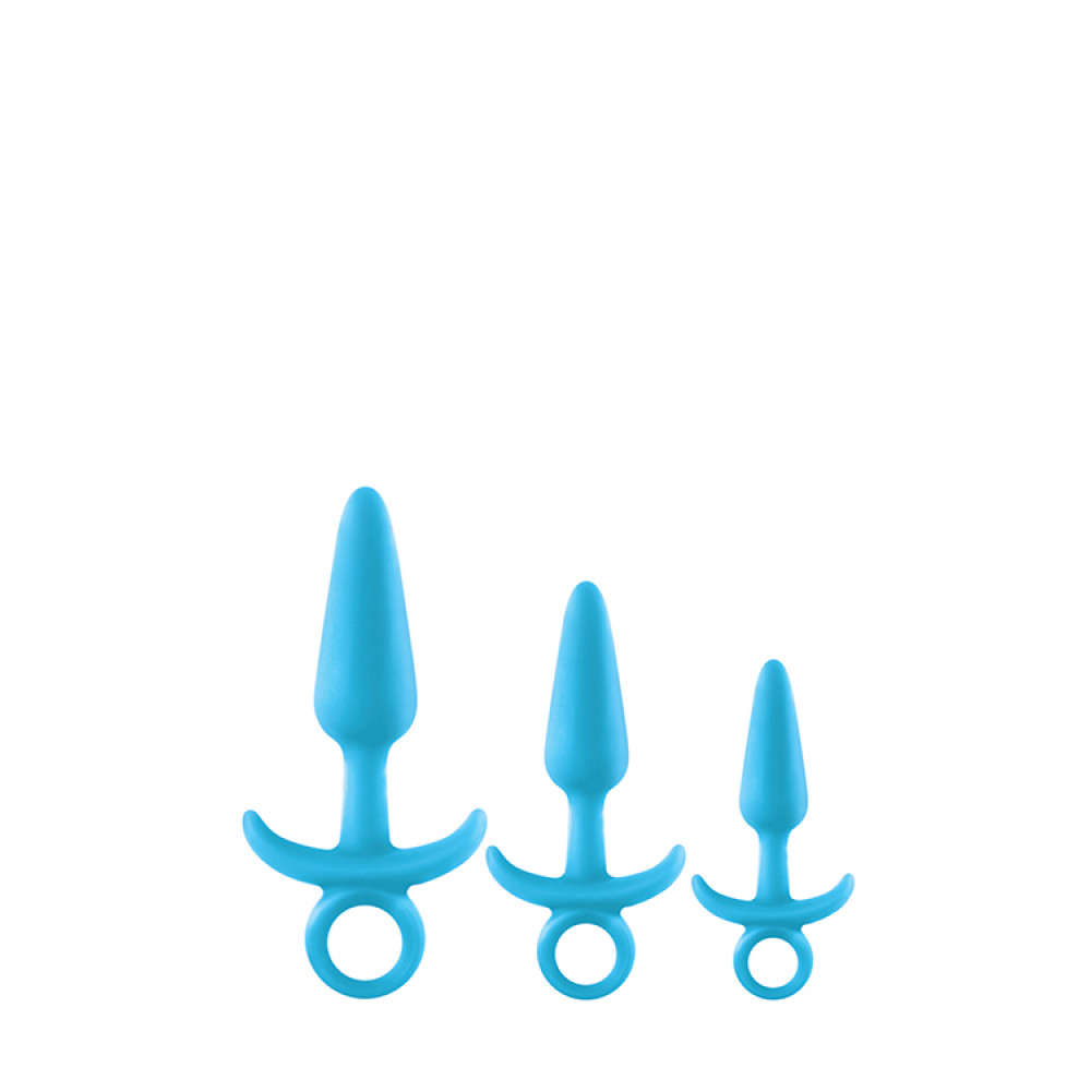 Анальная пробка - Набор светящихся анальных пробок NS Novelties FIREFLY PRINCE KIT BLUE