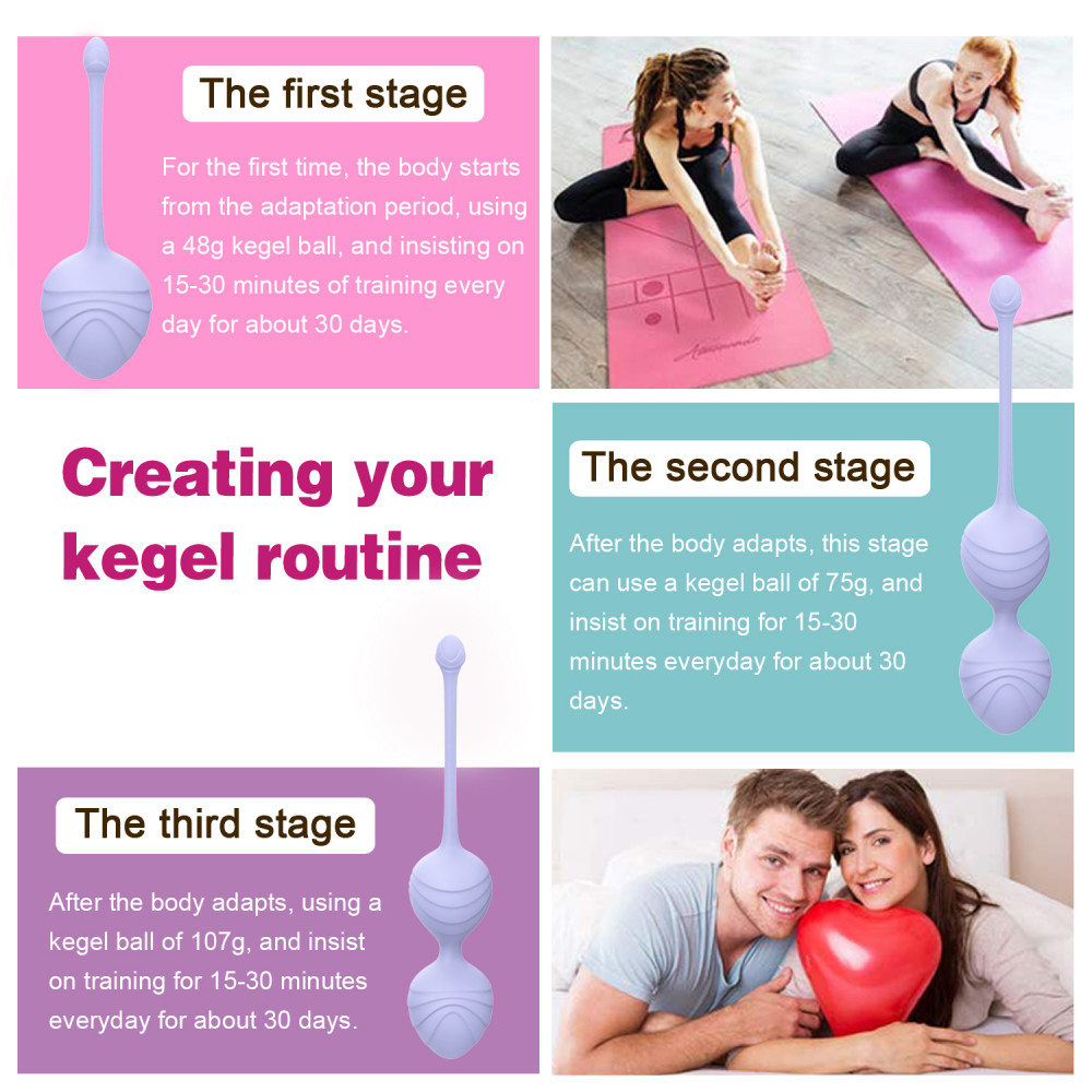 Вагинальные шарики и тренажеры - Набор вагинальных виброшариков Every Night Toys Lela, 3 шт, с дистанционным пультом, сиреневый 7