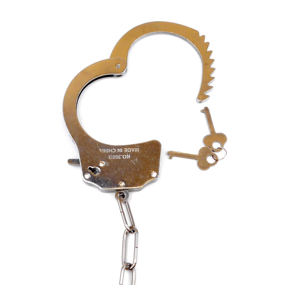 Різне - Наручники білий метал з хутром plush handcuffs 2