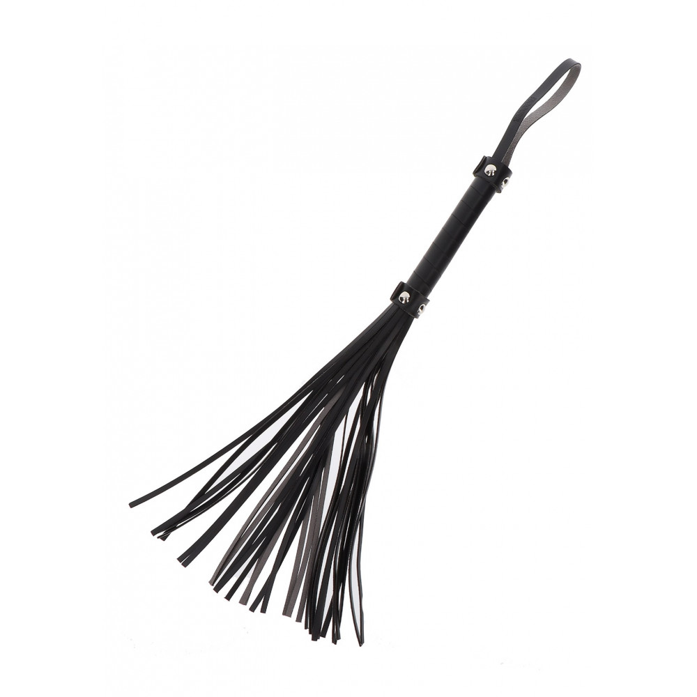БДСМ игрушки - Плеть-флоггер Taboom Large Whip черная, 45 см 3