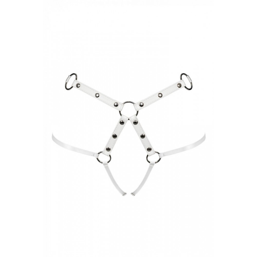 Разное - Трусики-пояс портупея Obsessive A758 S\M\L Белый 5