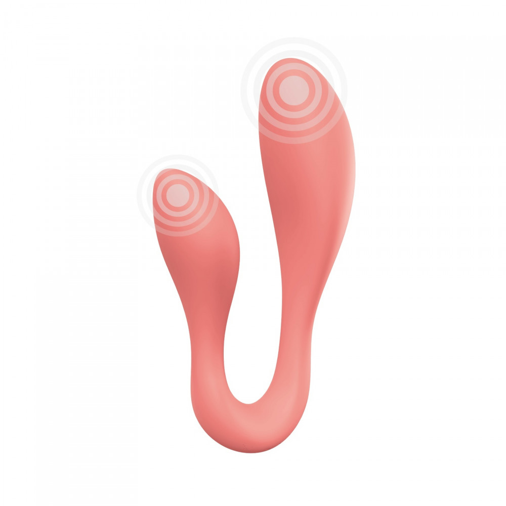 Разное - Смарт-стимулятор Adrien Lastic Couple Secrets II + APP для клитора и точки G, коралловый 1