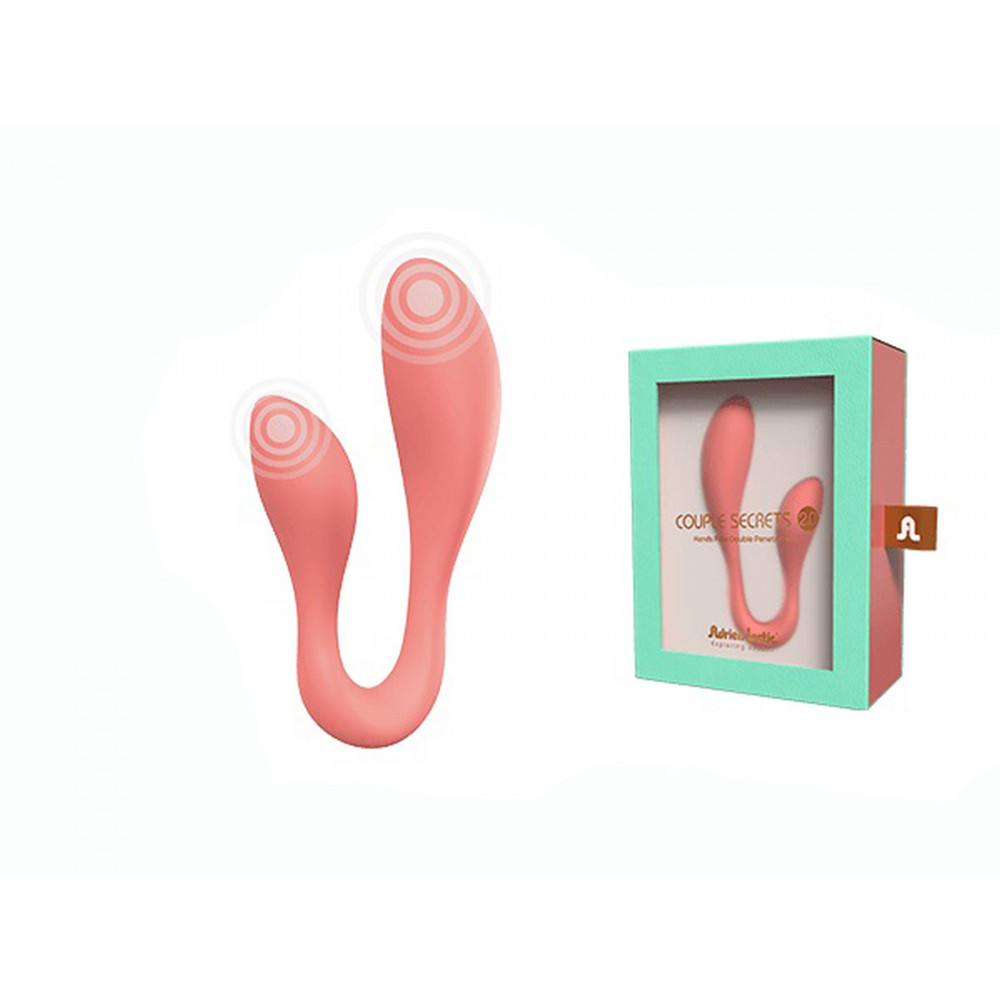 Разное - Смарт-стимулятор Adrien Lastic Couple Secrets II + APP для клитора и точки G, коралловый 5